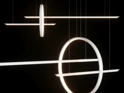 IN and OUT lamp Low-poly 3D model