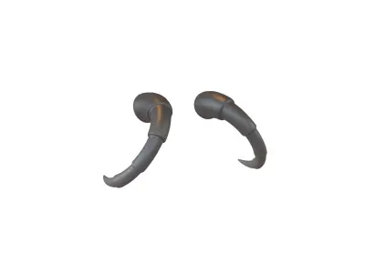 Demon Horn v3 006 Low-poly 3D model