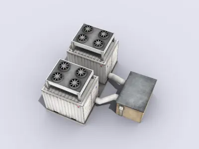 Cooling Units Free low-poly 3D model