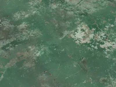 PBR Distressed Green Painted Concrete Texture