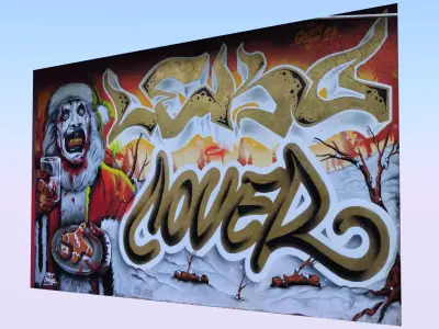Graffiti wall XI 3D model