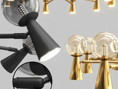 ABELINA modern chandelier 3D model