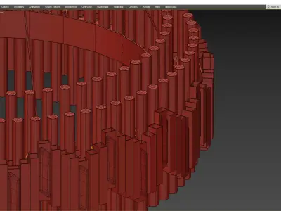 TEAM ROMB Low-poly 3D model