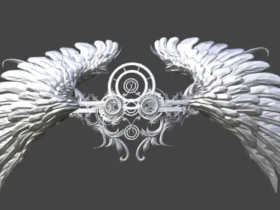 Ra priest wings Low-poly 3D model