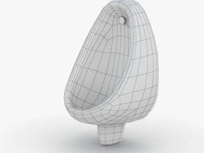 1627 - Urinal Low-poly 3D model