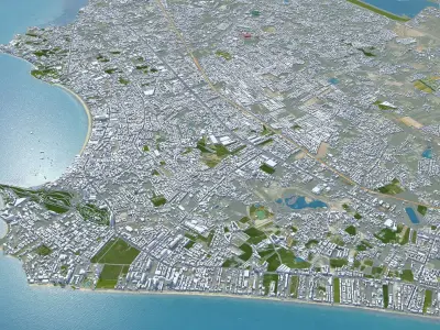 Chon Buri Thailand 120km Low-poly 3D model