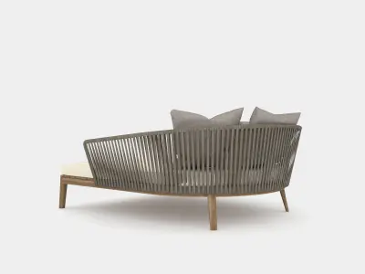 Comfortable daybed for outside 3D model