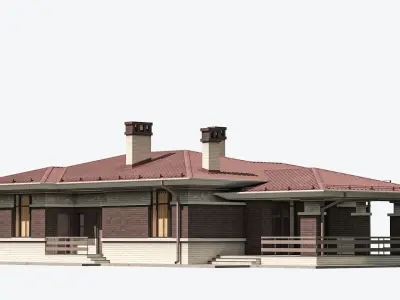 Residential House 13 Low-poly 3D model