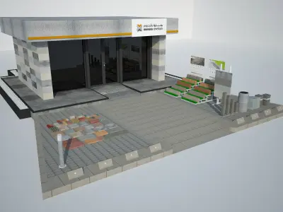 Stand showroom product 3D model