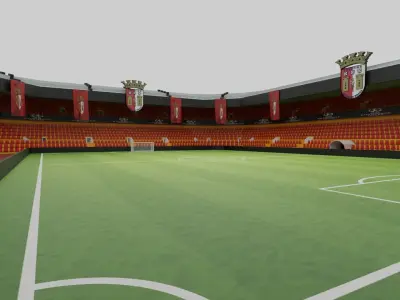 Sporting Braga Football Stadium Low-poly 3D model