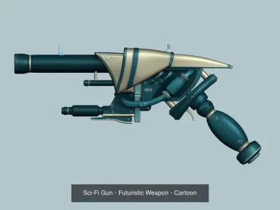20 Sci-Fi Guns - Weaponry - Rifles Sniper Assault Submachine 3D Model Pack