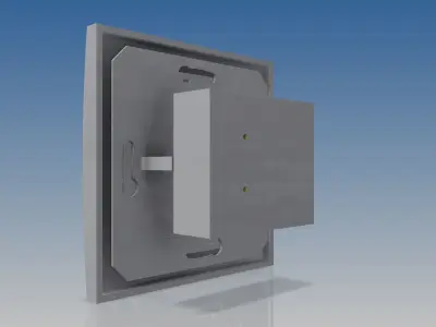 Electrical switch EKONOMIK WHITE Low-poly 3D model