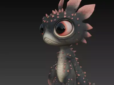 Mousuntro Spiky Alien Creature 3D print model