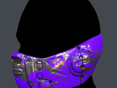 Helmet gas mask scifi military combat Low-poly 3D model Low-poly 3D model buy