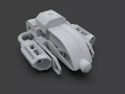 Sci-Fi Drone - 6 - Untextured 3D model