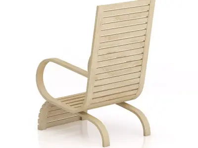 Wooden Armchair 3D model