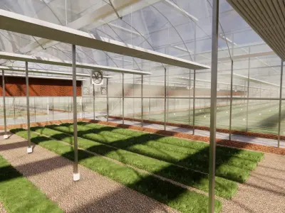 Agricultural Greenhouse Tent Frame -B1 3D model