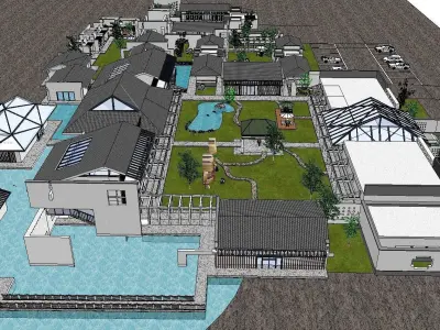 vacation spot-Resort-Fashion Leisure Hotel-0225 3D model