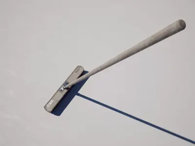 Industrial Street Push Broom Low-poly 3D model