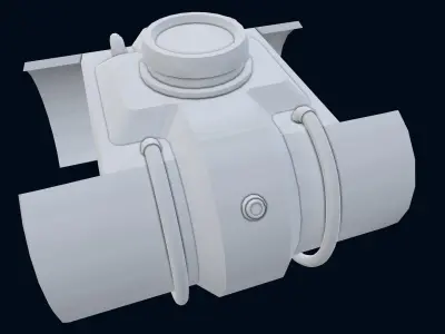 Sci-Fi Wristband Base Mesh 3D model