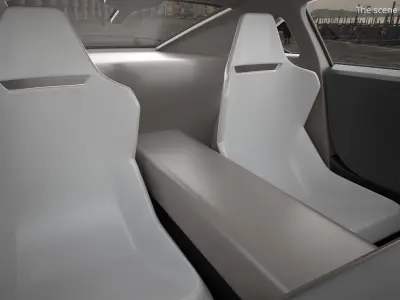  Lexus Sport Concept Car Vehicle Turquoise Rigged for Cinema 4D 