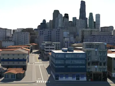 City 126 Low-poly 3D model