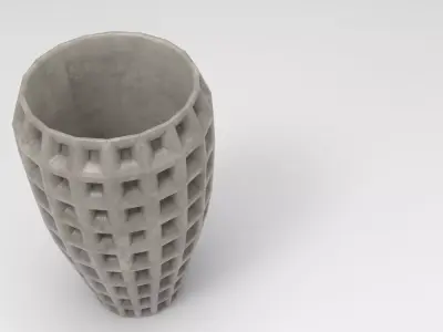 Arble Vase Low-poly 3D model