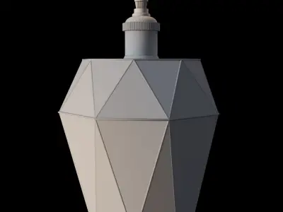 Pendant geometric glass light Strawberry Free 3D model