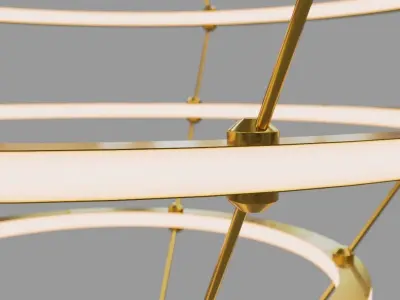 Halo Chandelier - 4 Rings by Paul Loebach Free 3D model