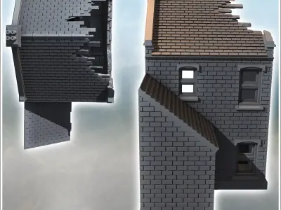 Tiled-roof house with bay window on the ground floor and a large 3D print model order