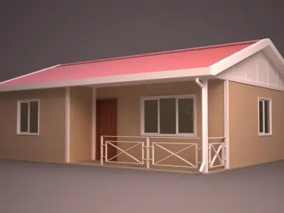 HOME house with roof 3D model