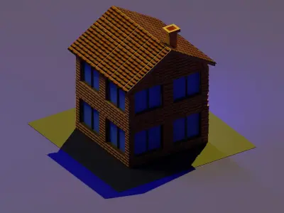 two-storey house 3D model