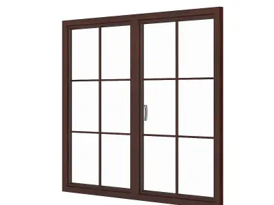 Wooden Window 08 3D model
