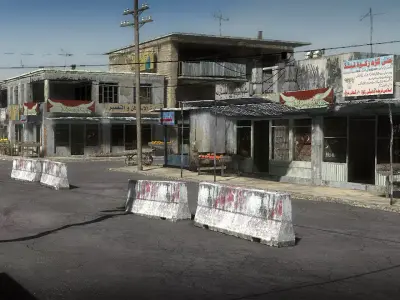 25 Afghanistan City Buildings Props for Games Low-poly 3D model