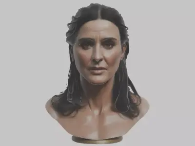 The Substance Demi Moore Head Bust Low-poly 3D model