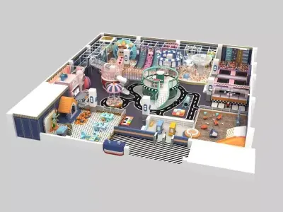 Indoor amusement park  playground 3D model