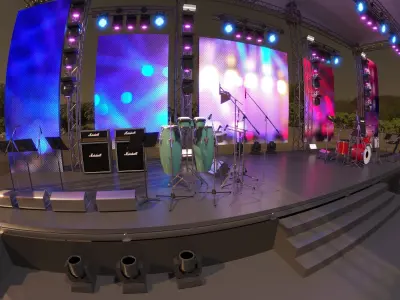 Outdoor Stage 3D model