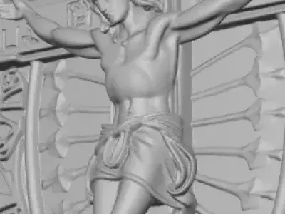 Crucifix Relief 3D Model 3D print model