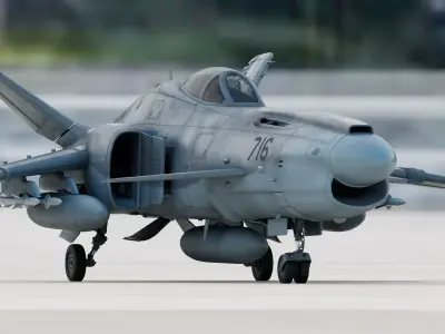 Viper F-40 Marines Jet Fighter Concept Aircraft 3D model