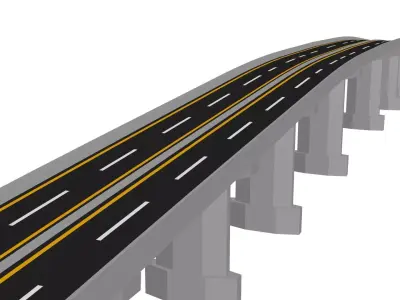Concrete Bridge 3D model purchase