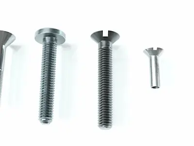 Collection of 21 bolts and screws 3D model