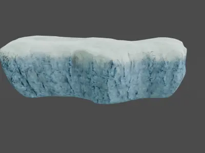 Iceberg ice block Low-poly 3D model