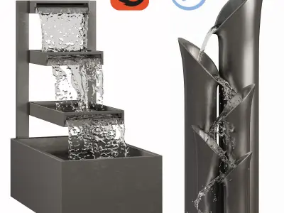 10 Environment Fountain 3D model