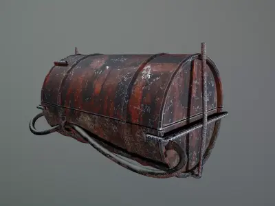  Fuel Drum Case  Low-poly 3D model