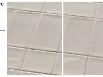Subway and Square Tiles in Alternating Vertical Stacked Layout Texture