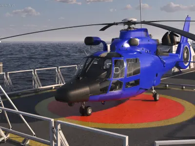  Coast Guard Vessel and Helicopter 