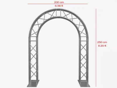 Modular Aluminum Arch Truss System Event Entrance  3D model