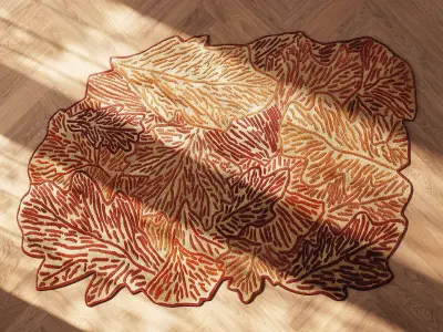 Feuillage Rug 3D model