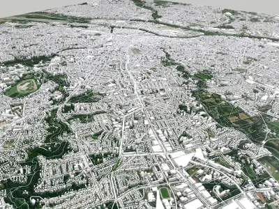 Cityscape Nantes France  3D model