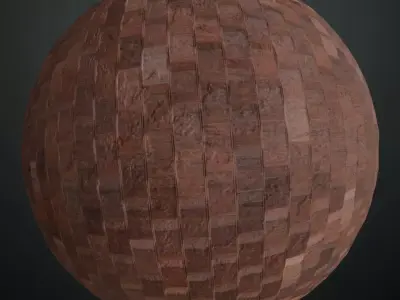 Terracotta Stone Brick Wall PBR Seamless Texture